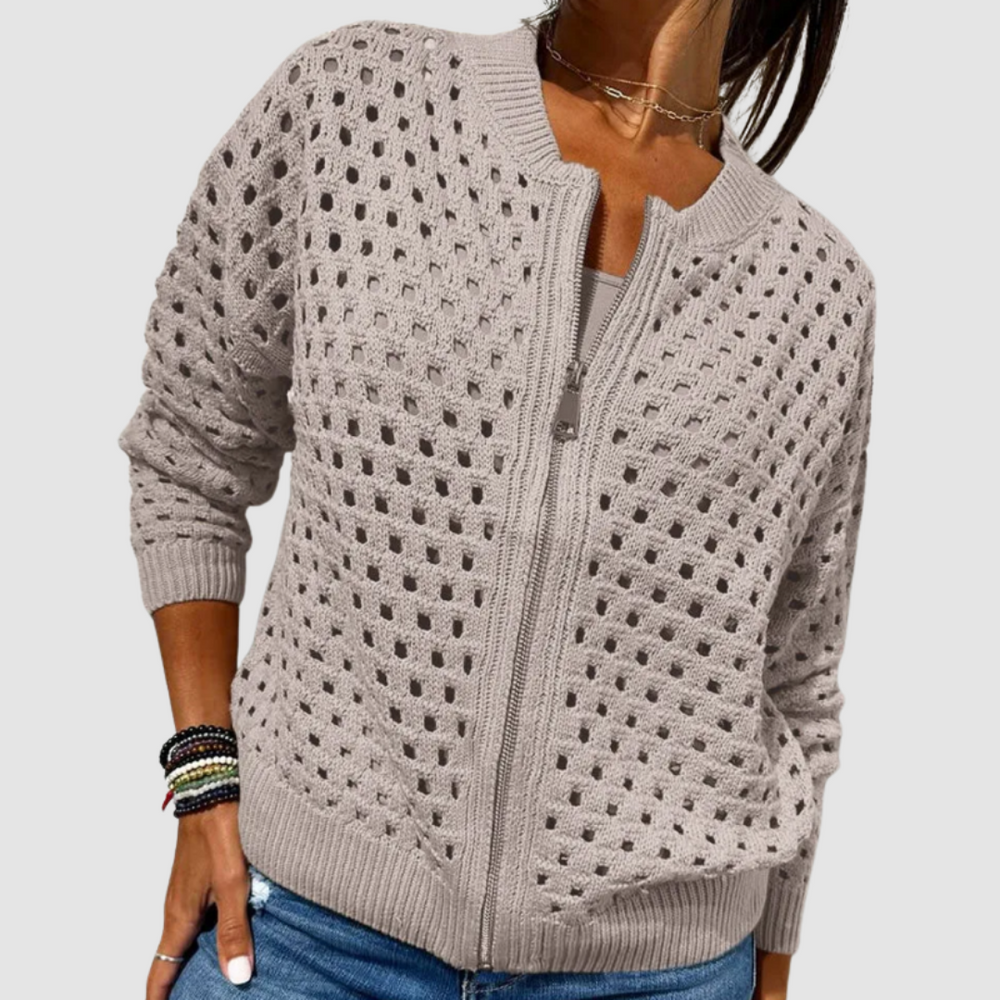Lorelei - Women's Zip Up Knit Cardigan