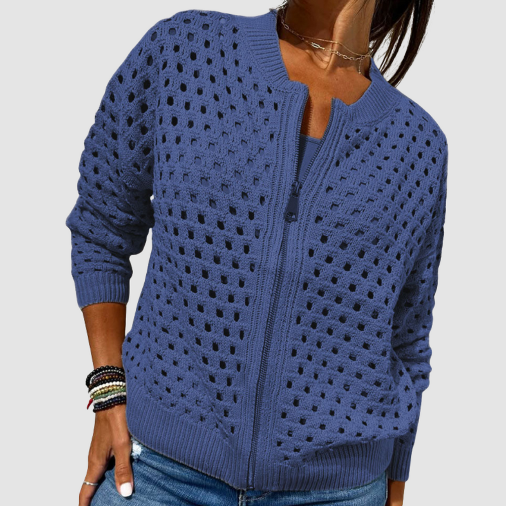 Lorelei - Women's Zip Up Knit Cardigan