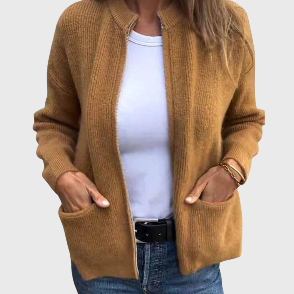 Louisa - Women's Hooded Zip Up Cardigan