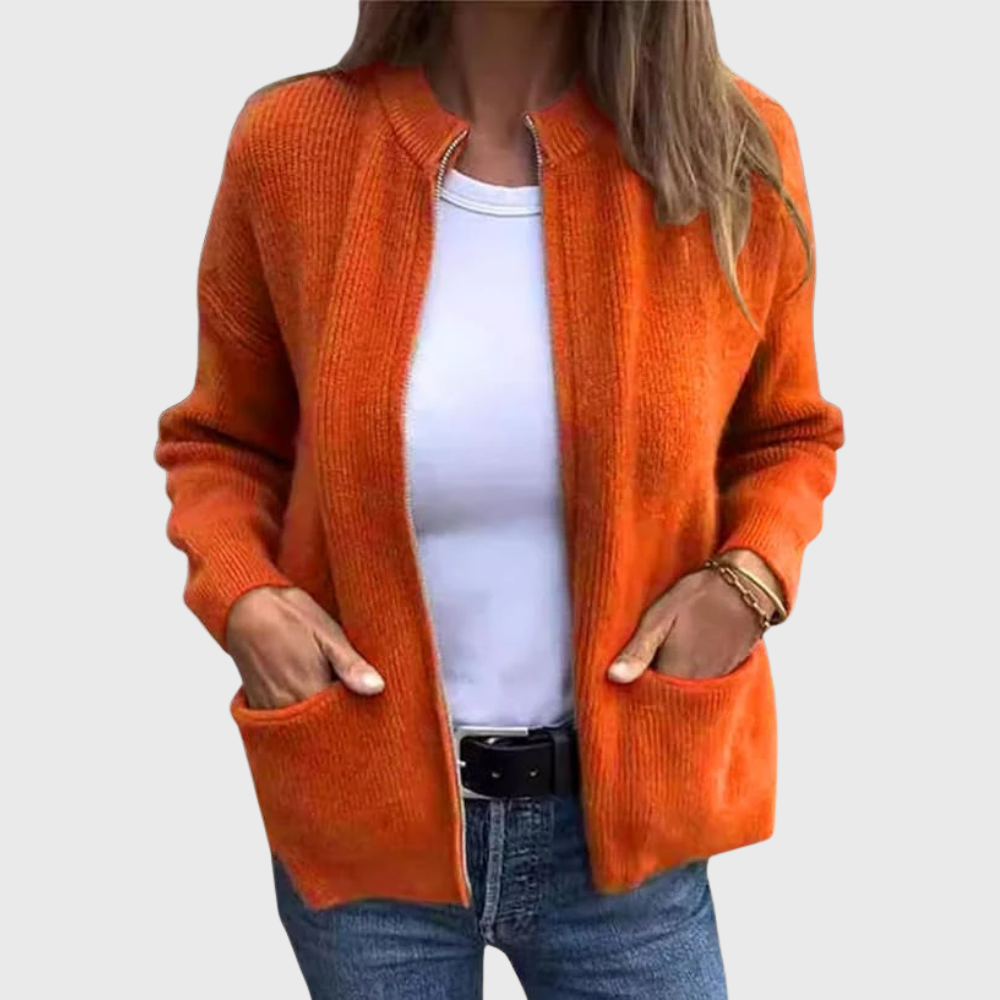 Louisa - Women's Hooded Zip Up Cardigan