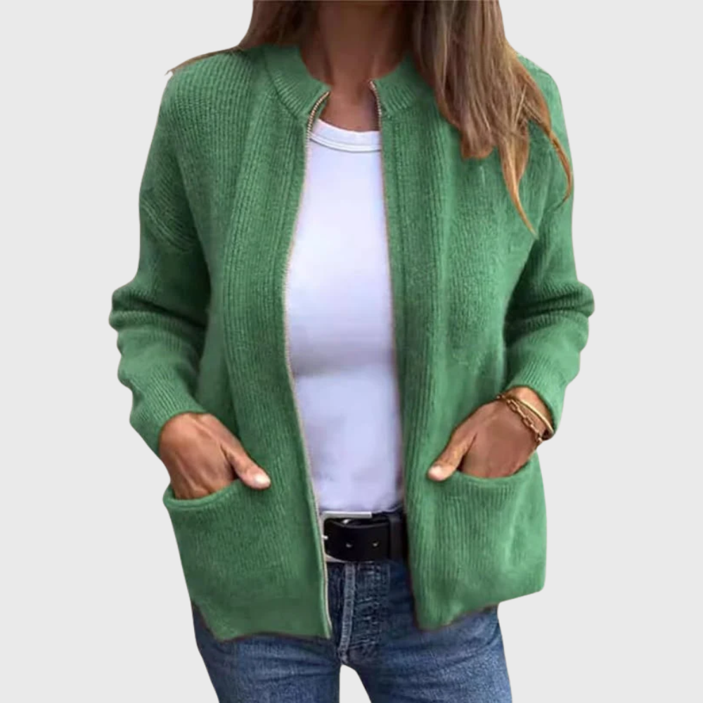 Louisa - Women's Hooded Zip Up Cardigan