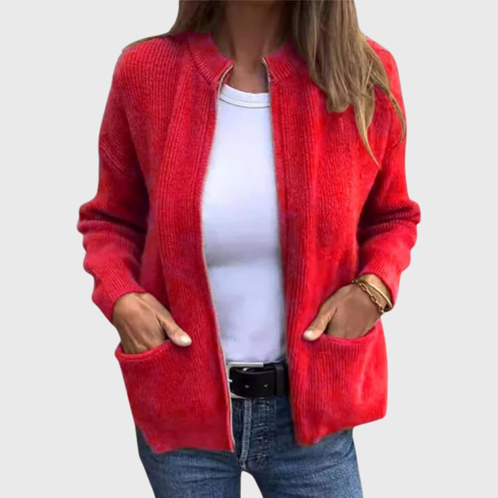 Louisa - Women's Hooded Zip Up Cardigan