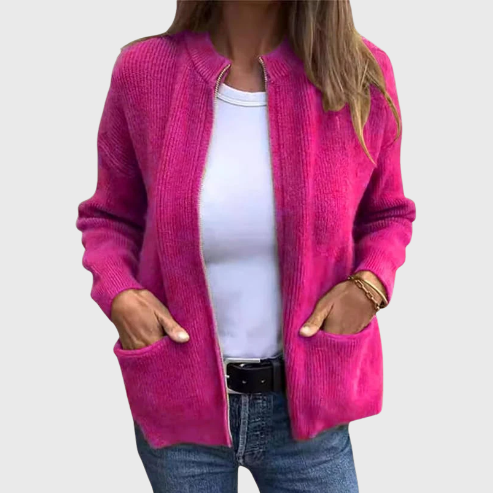 Louisa - Women's Hooded Zip Up Cardigan