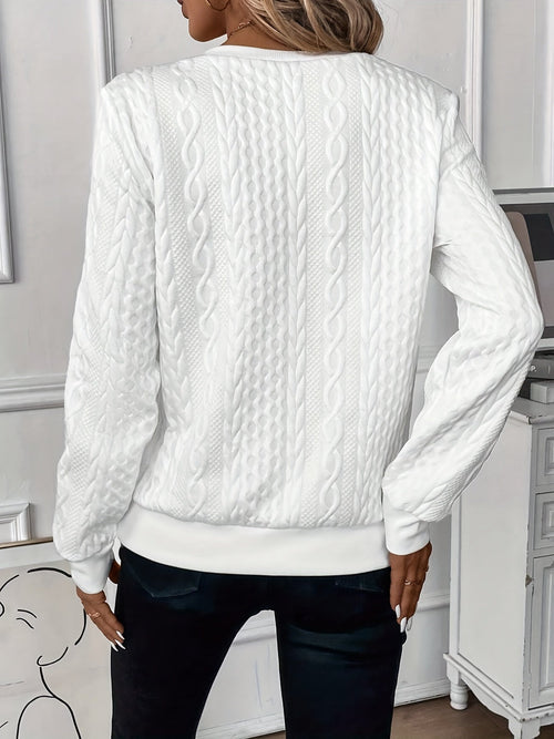 Lydia - Women's Cable Knit Zip Up Sweater