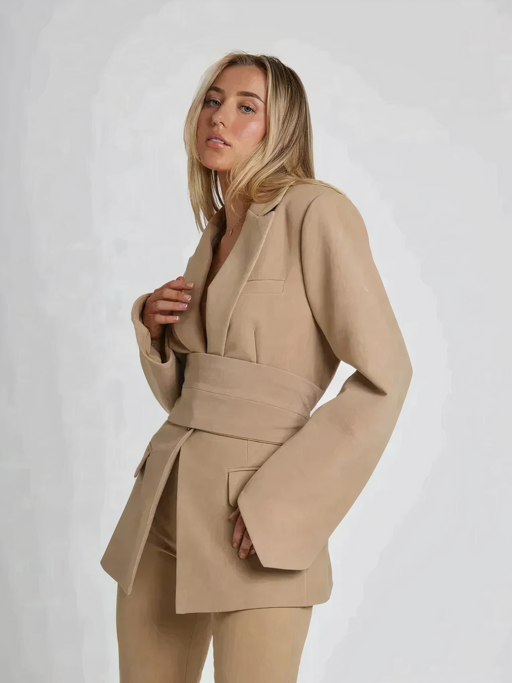 Mariel - Women's Belted Blazer