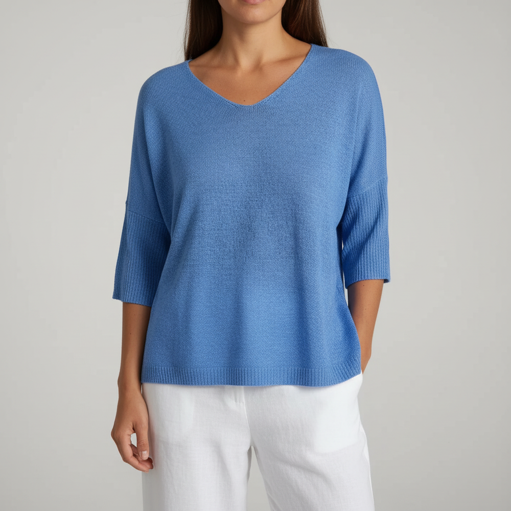Marina - Women's V Neck Knit Top