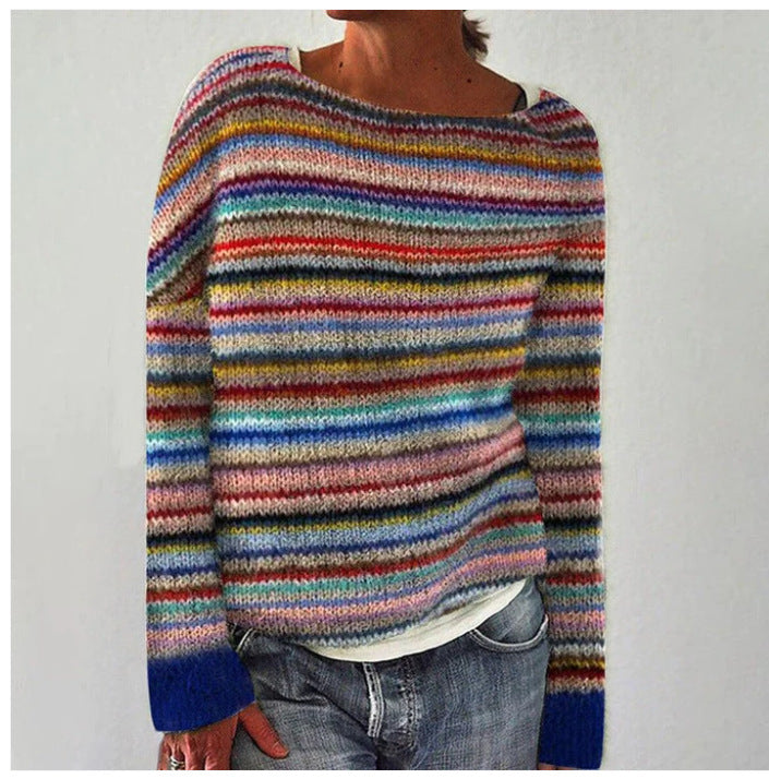 Marlowe - Women's Striped Knit Sweater