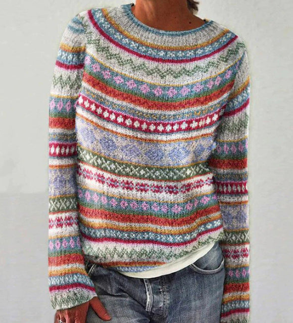 Marlowe - Women's Striped Knit Sweater