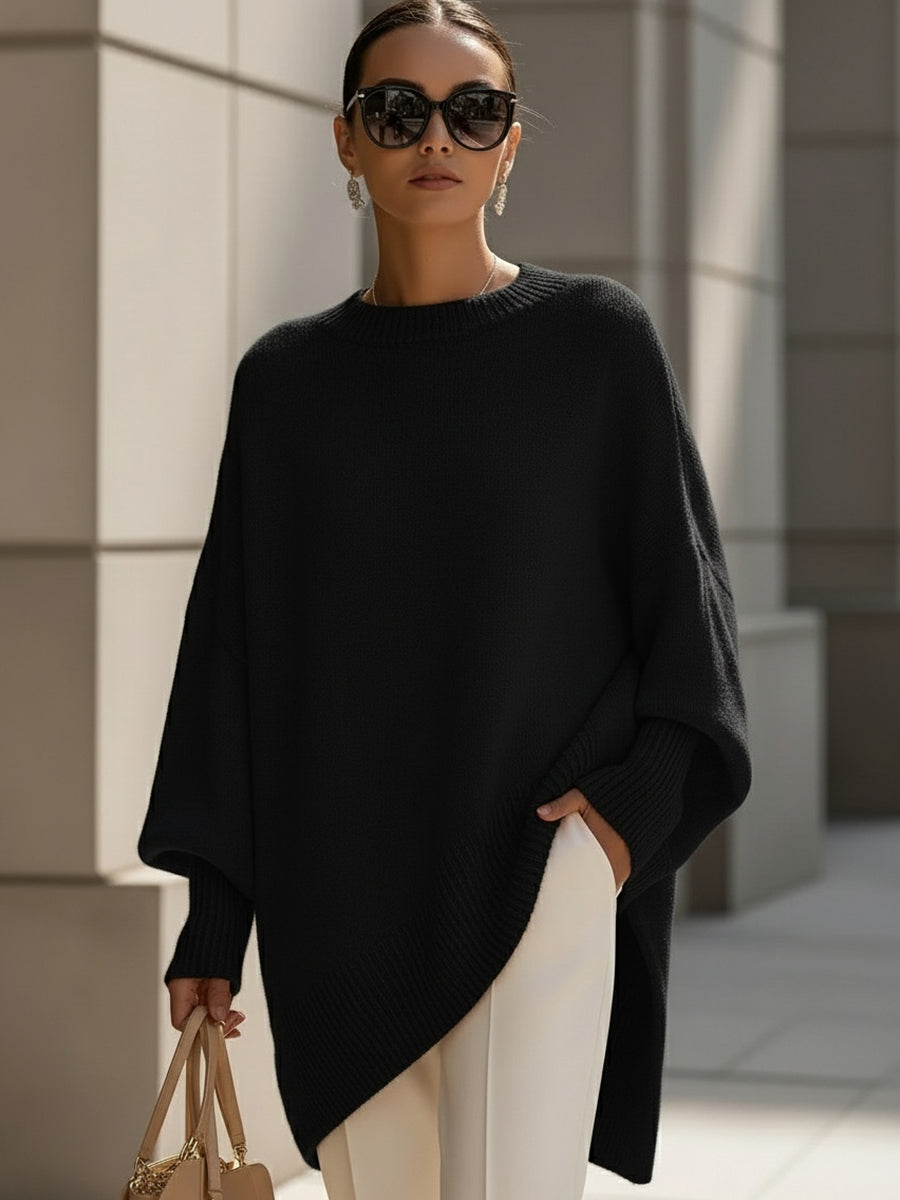 Matilde - Women's Knit Cape Poncho