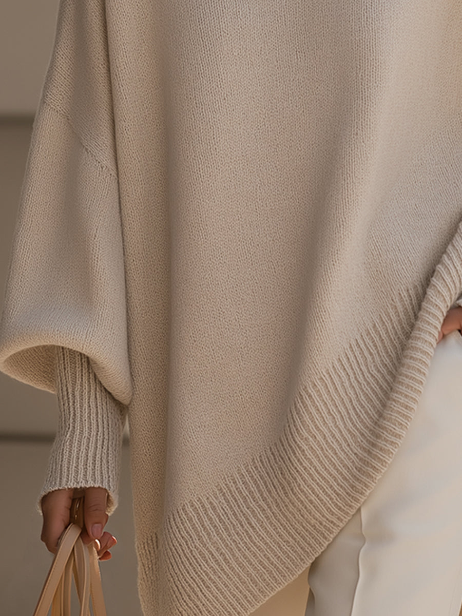 Matilde - Women's Knit Cape Poncho