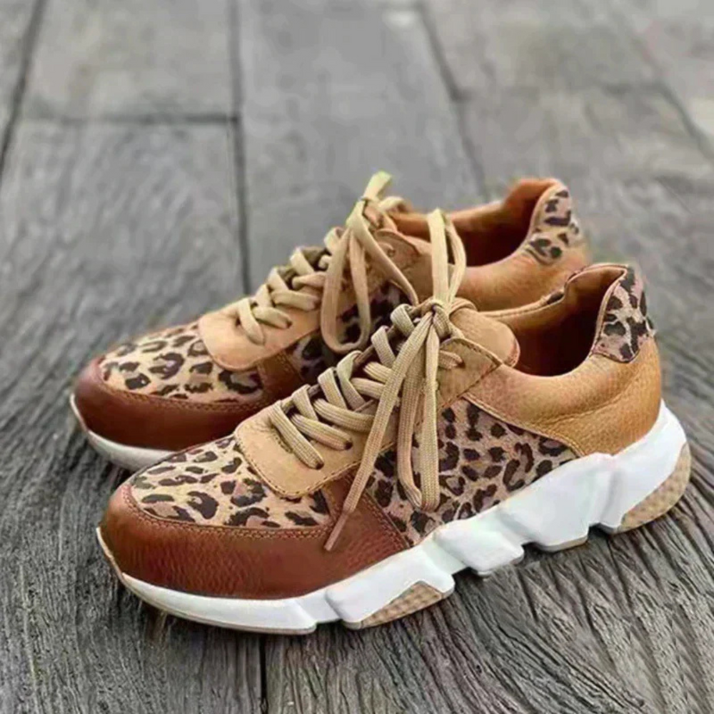 Nadine - Women's Leopard Print Sneakers