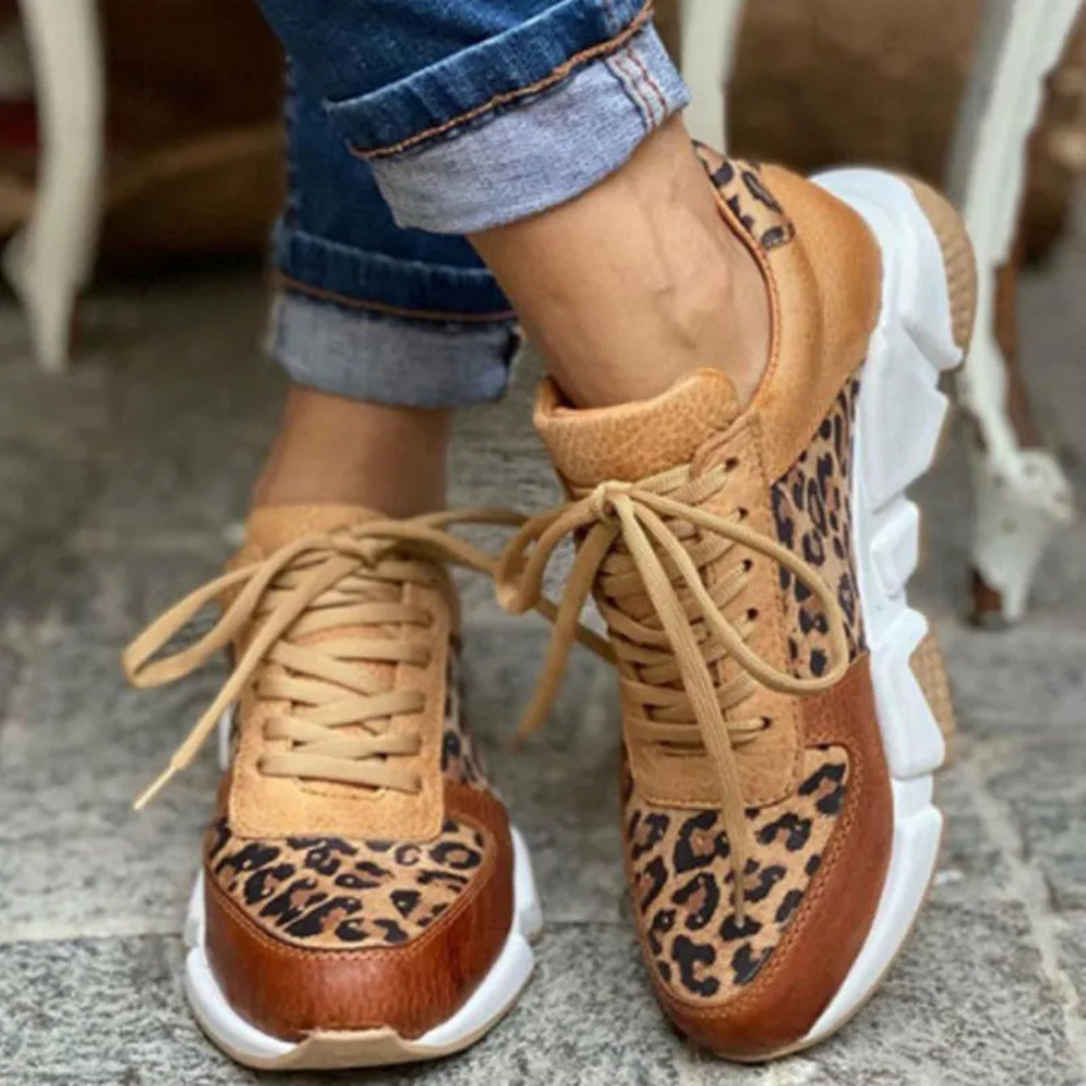Nadine - Women's Leopard Print Sneakers