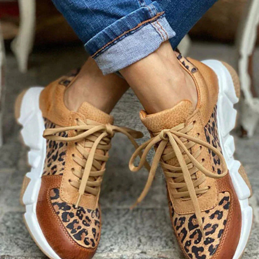 Nadine - Women's Leopard Print Sneakers