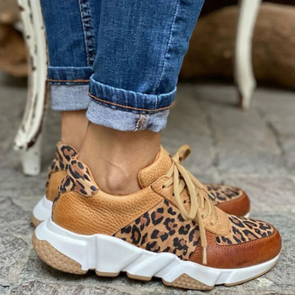 Nadine - Women's Leopard Print Sneakers
