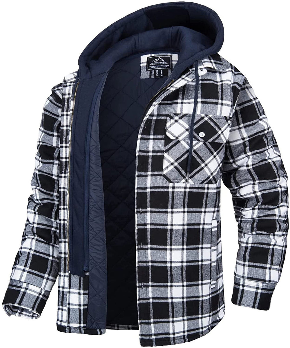 Nathaniel - Men's Hooded Flannel Lined Jacket
