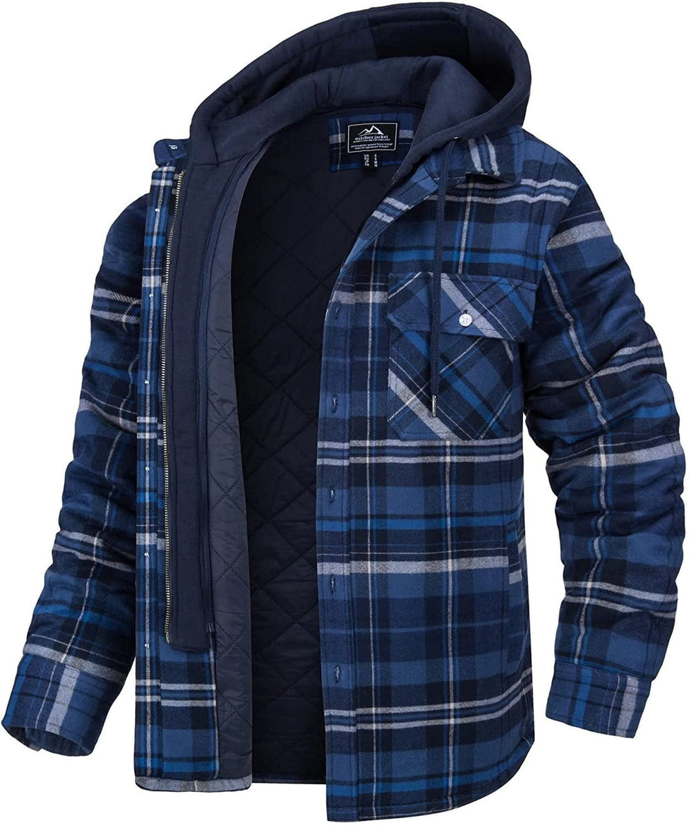 Nathaniel - Men's Hooded Flannel Lined Jacket