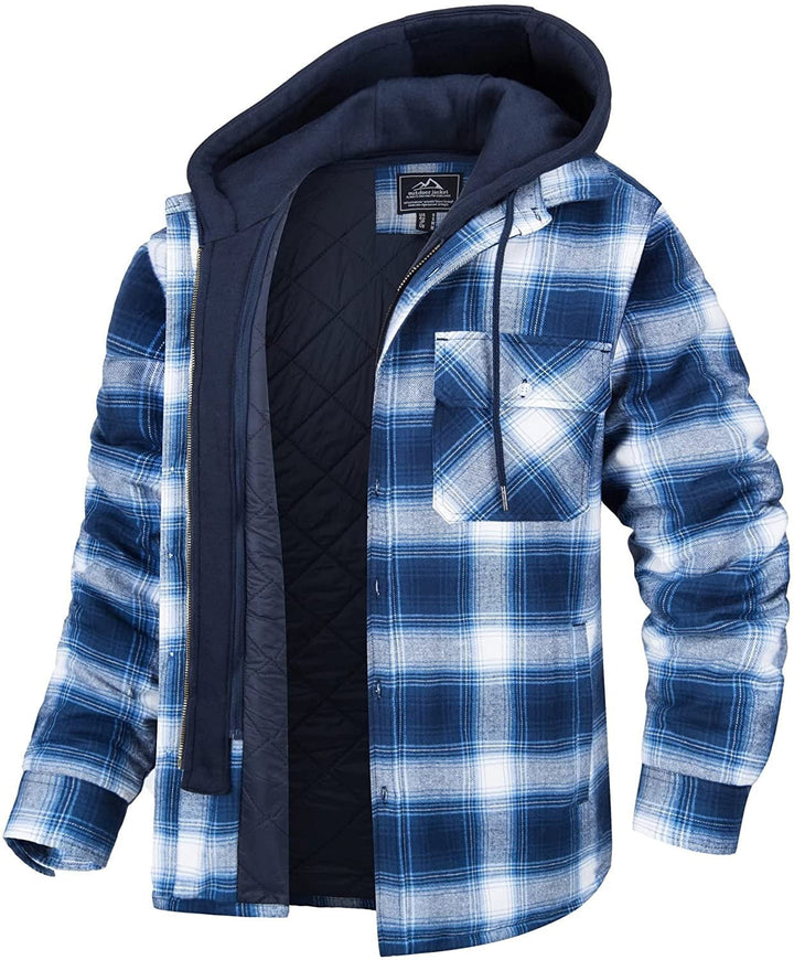 Nathaniel - Men's Hooded Flannel Lined Jacket