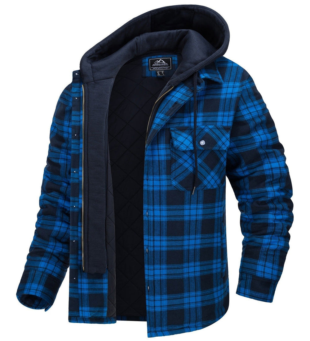 Nathaniel - Men's Hooded Flannel Lined Jacket