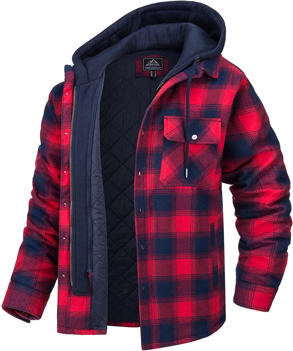 Nathaniel - Men's Hooded Flannel Lined Jacket