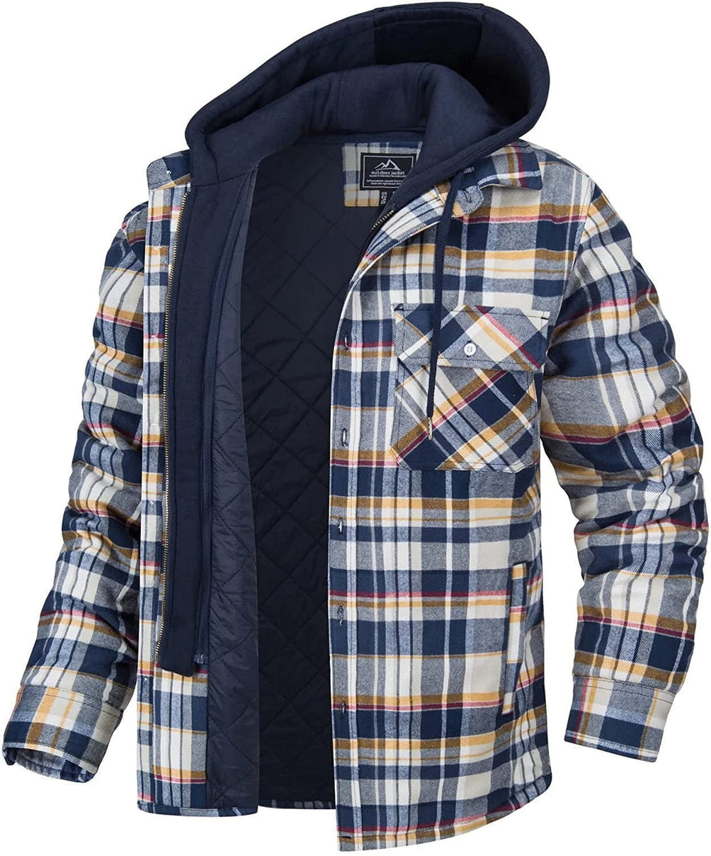 Nathaniel - Men's Hooded Flannel Lined Jacket