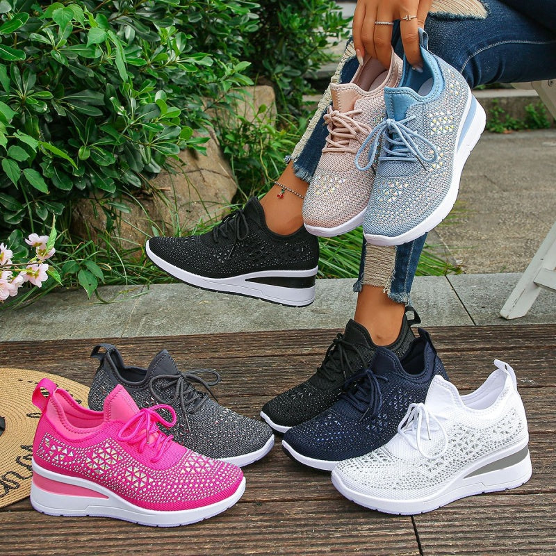 Nerissa - Women's Rhinestone Arch Support Sneakers