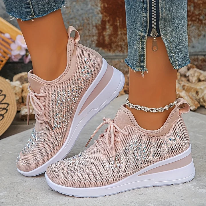 Nerissa - Women's Rhinestone Arch Support Sneakers