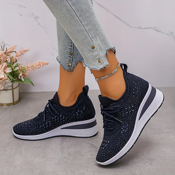Nerissa - Women's Rhinestone Arch Support Sneakers
