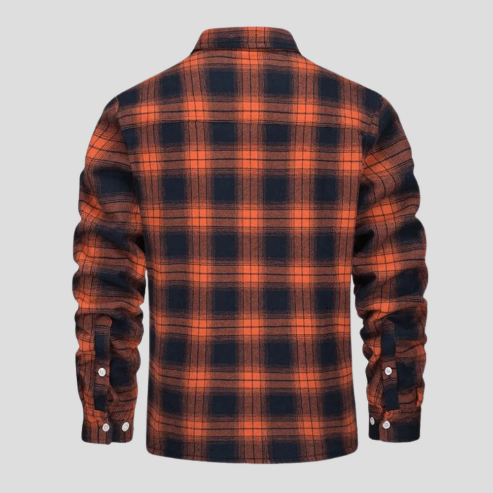 Octavian - Men's Sherpa Lined Plaid Shirt Jacket