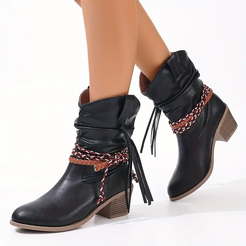 Odile - Women's Western Slouch Mid Calf Boots