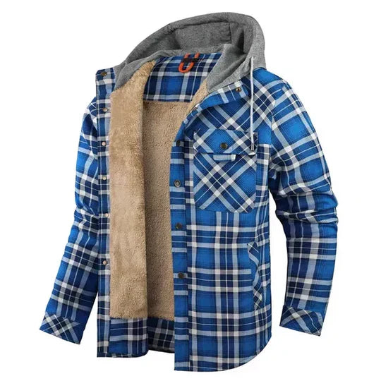Orson - Men's Hooded Plaid Shirt Jacket