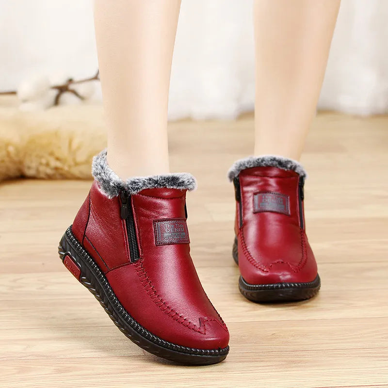 Penelope - Women's Waterproof Leather Ankle Boots