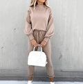 Phoebe - Women's Turtleneck Sweater Two Piece Set