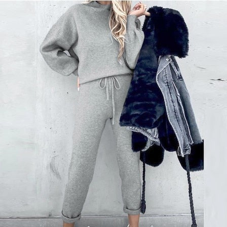 Phoebe - Women's Turtleneck Sweater Two Piece Set