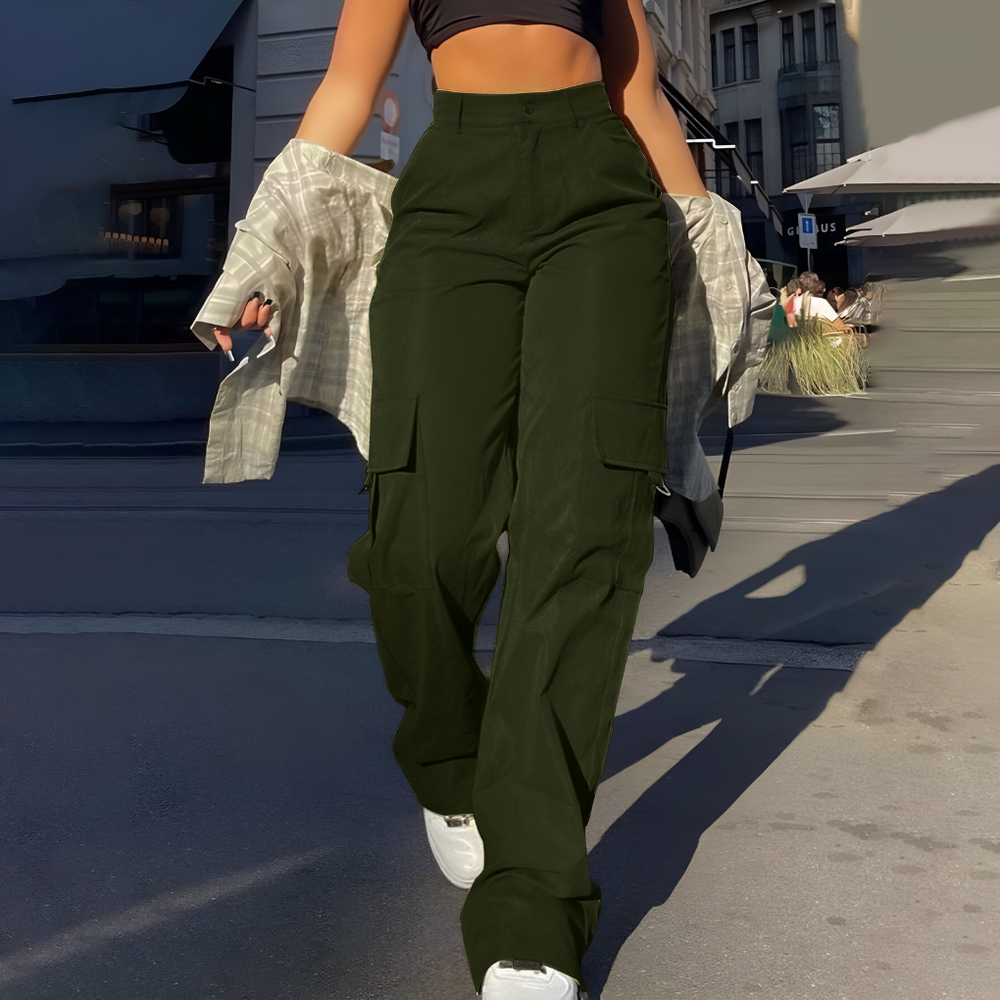 Simone - Women's Wide Leg Cargo Pants