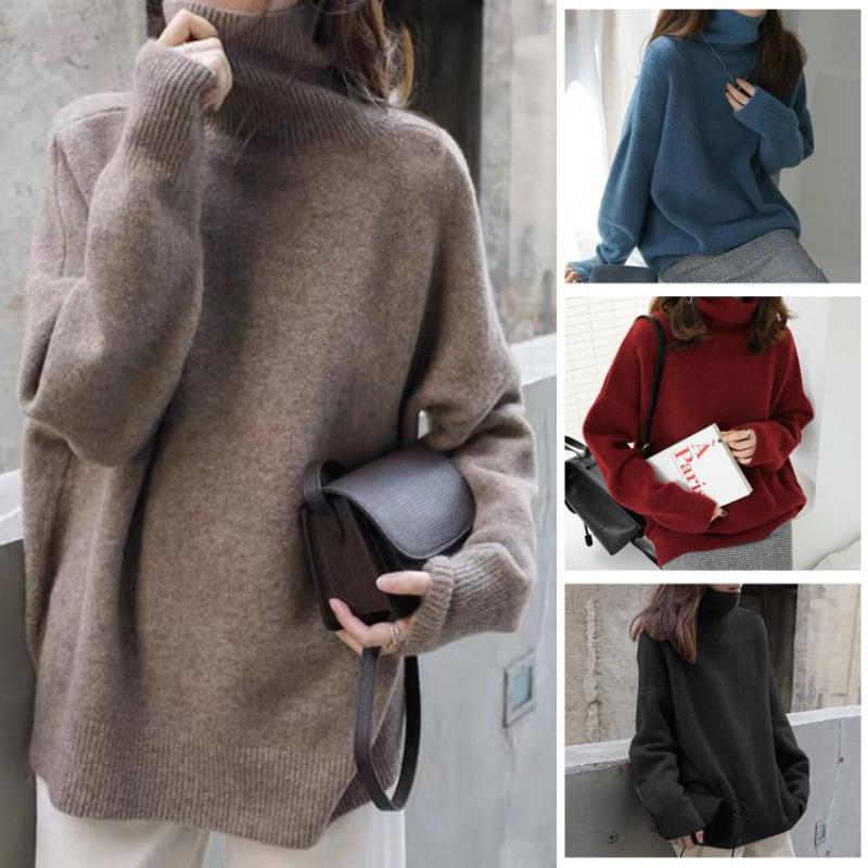 Susannah - Women's Oversized Turtleneck Knit Sweater