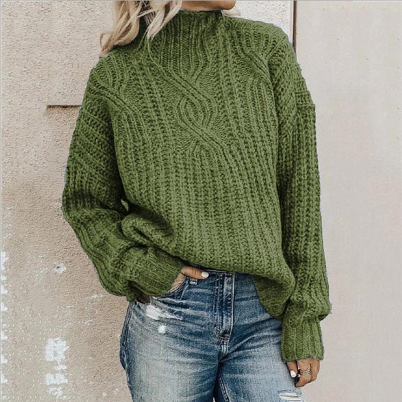Tamsin - Women's Chunky Knit Turtleneck Sweater