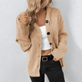 Theodosia - Women's Hooded Button Up Cardigan