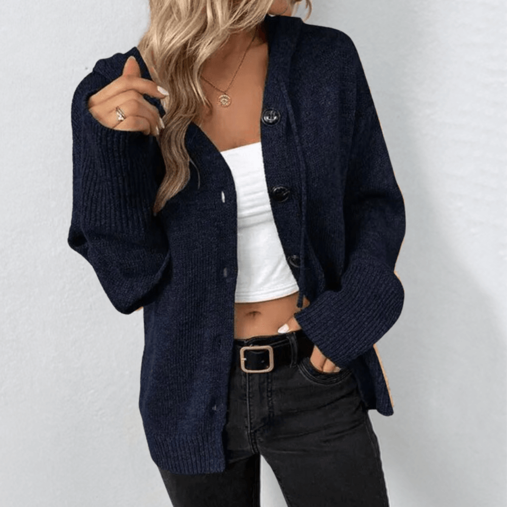 Theodosia - Women's Hooded Button Up Cardigan