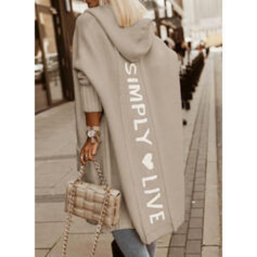Vada - Women's Long Hooded Knit Cardigan