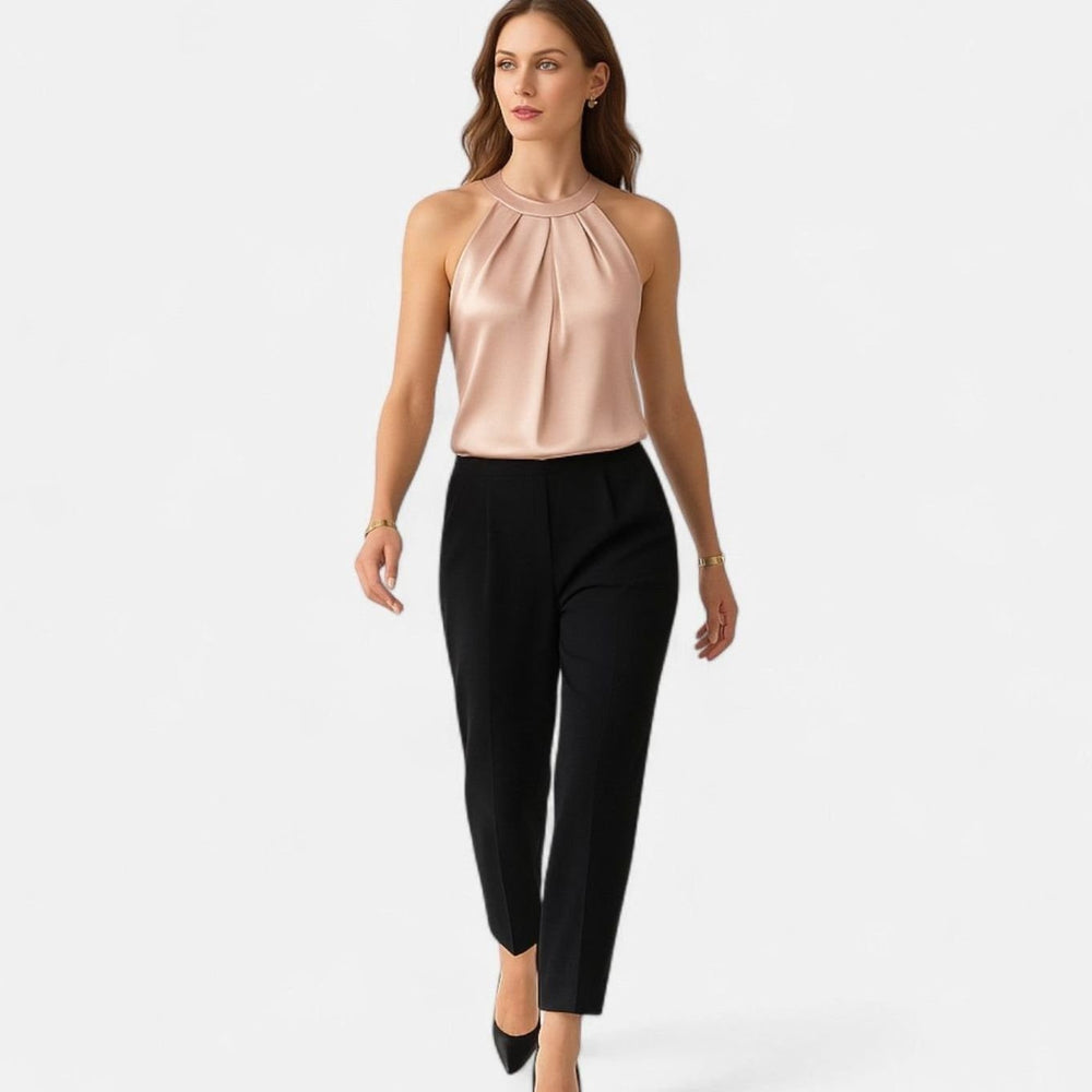 Veronique - Women's Halter Satin Top