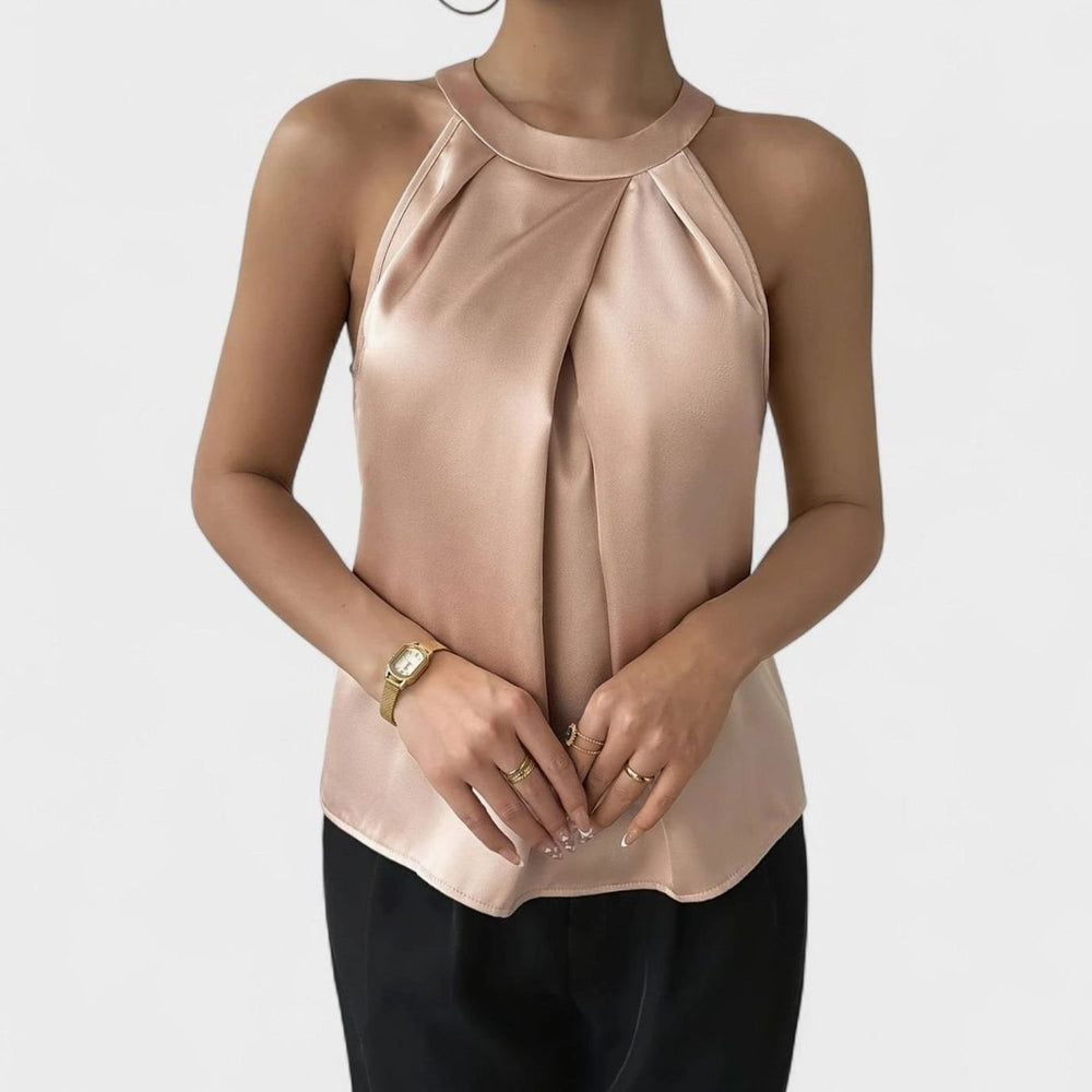 Veronique - Women's Halter Satin Top