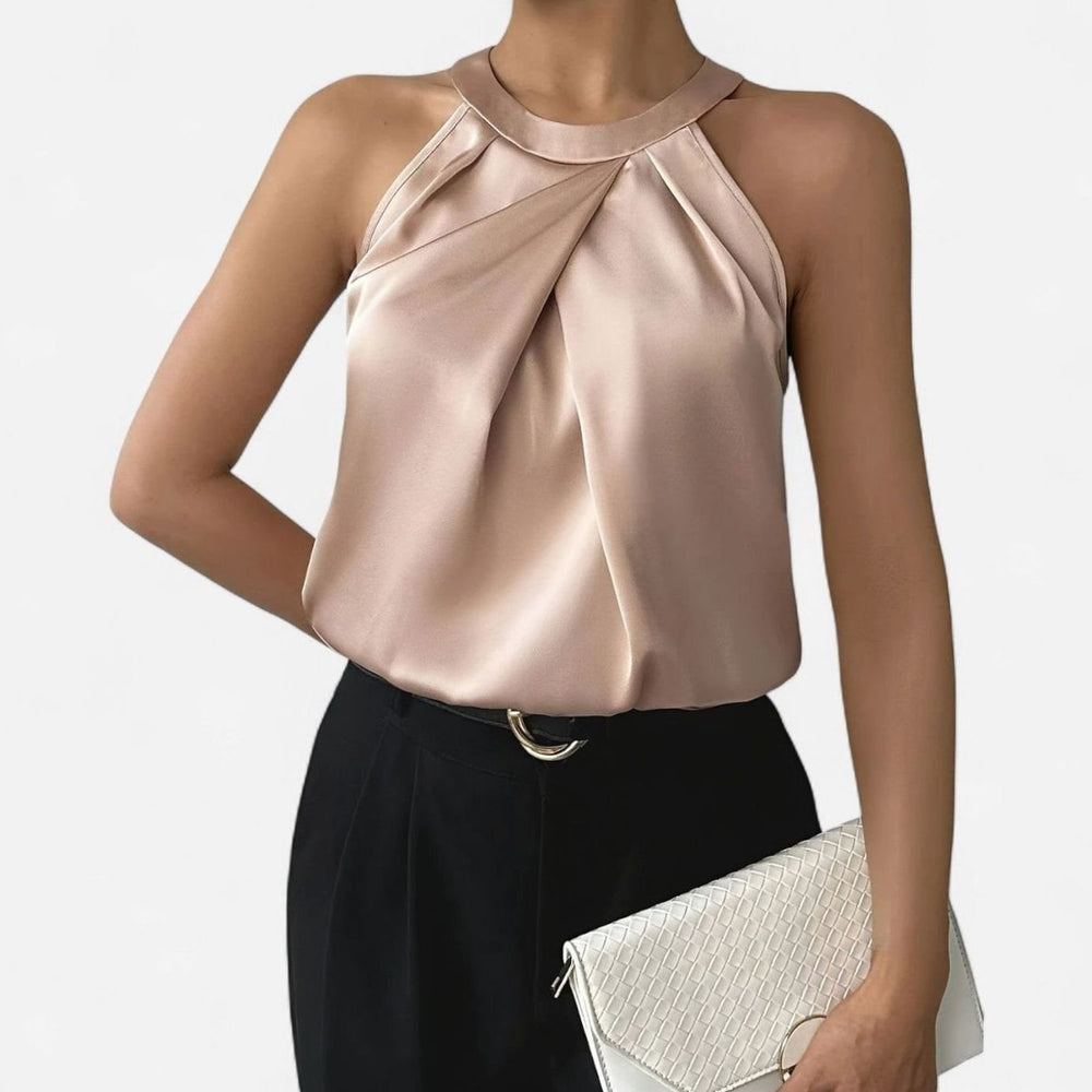 Veronique - Women's Halter Satin Top