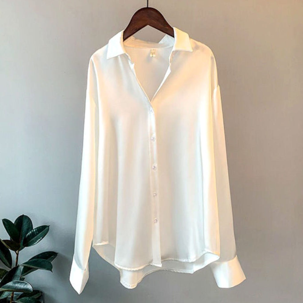 Virginia - Women's Loose Satin Blouse