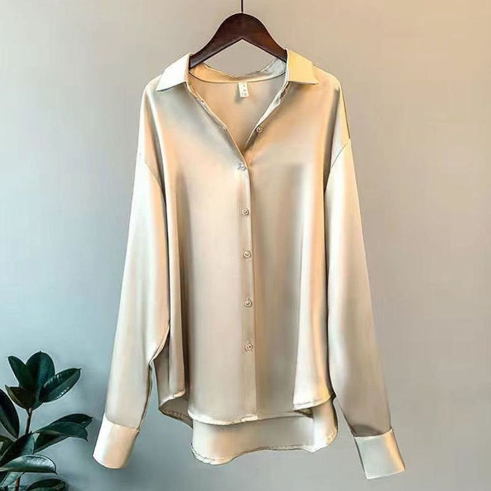 Virginia - Women's Loose Satin Blouse