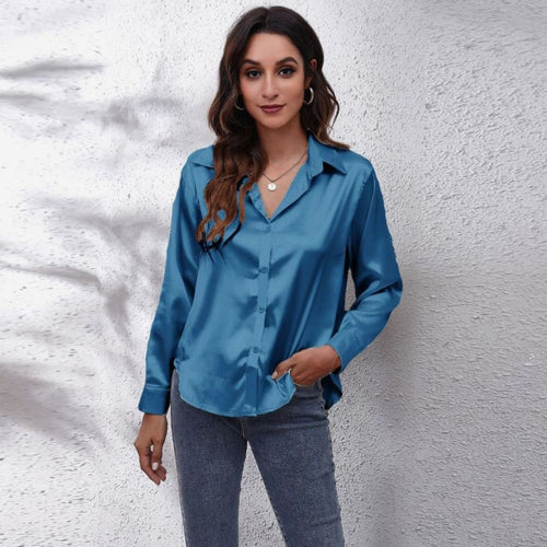 Vivien - Women's Button Down Long Sleeve Blouse