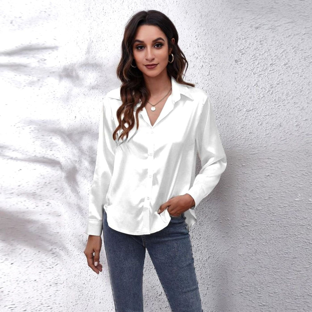 Vivien - Women's Button Down Long Sleeve Blouse