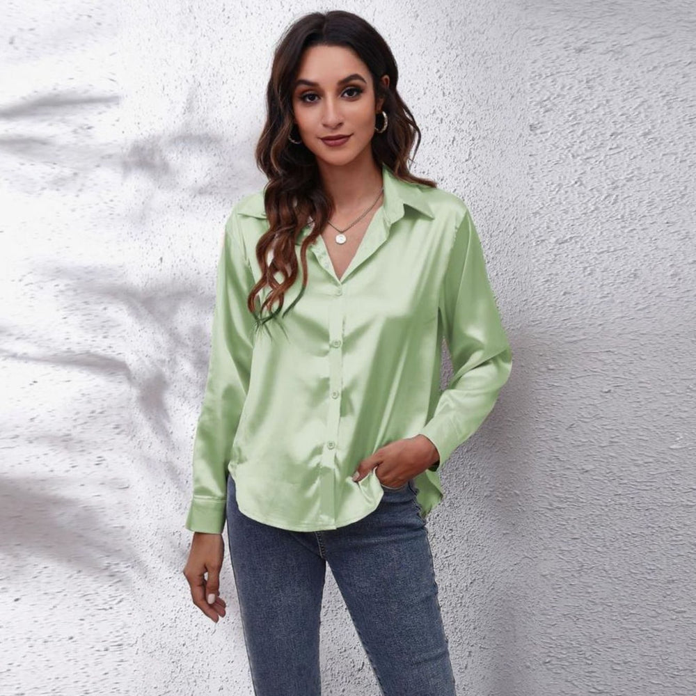 Vivien - Women's Button Down Long Sleeve Blouse