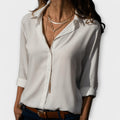 Wilhelmina - Women's Satin Button Down Blouse